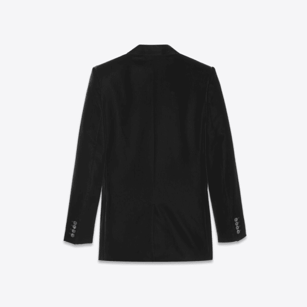 Áo Suit 1 hàng khuy vải nhung đen